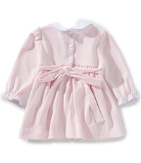 Edgehill Collection Baby Girls Solid Smocked Dress