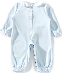 Edgehill Collection Baby Girls Solid Smocked Romper