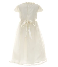 Edgehill Collection Big Girls 7-10 Round Neck Short Sleeve Heirloom Dress