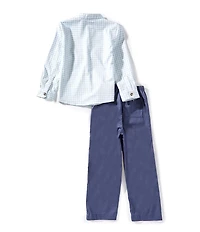 Edgehill Collection Little Boys Woven Solid Pants Set