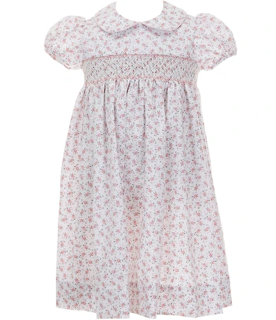 Edgehill Collection Little Girls Floral Smocked Dress