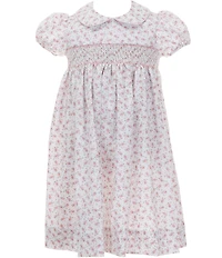 Edgehill Collection Little Girls Floral Smocked Dress
