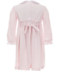Edgehill Collection Little Girls Pima Cotton Solid Smocked Dress