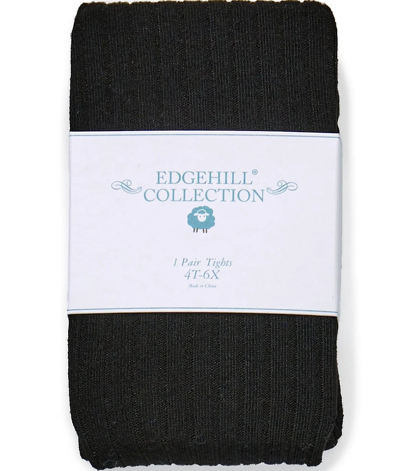 Edgehill Collection Little Girls Ribbed-Knit Tights