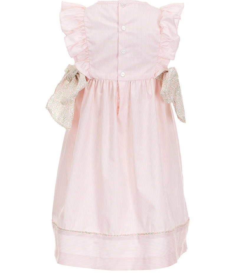 Edgehill Collection Little Girls Side-Tie Sleeveless Floral Dress