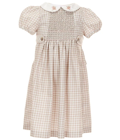 Edgehill Collection Little Girls Smocked Check Dress