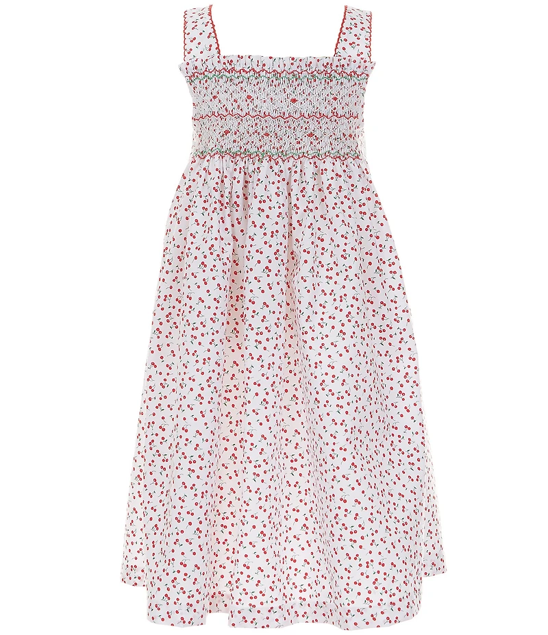 Edgehill Collection Little Girls Smocked Cherry Dress