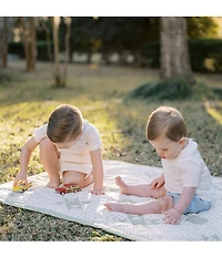 Edgehill Collection x Kristin Ellen Hockman Baby Boys Linen Blend Felix Top & Stripe Short Set
