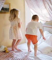 Edgehill Collection x Kristin Ellen Hockman Little Boys Arlo Camp Collar Short Sleeve Woven & Shorts Set