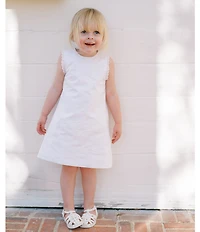 Edgehill Collection x Kristin Ellen Hockman Little Girls Svea White Embroidered Dress