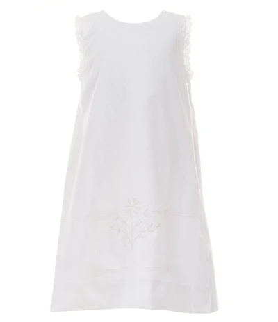 Edgehill Collection x Kristin Ellen Hockman Little Girls Svea White Embroidered Dress