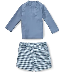 Edgehill Collection x Megan Karp Baby Boys Finn Rashguard & Printed Swim Trunks Set