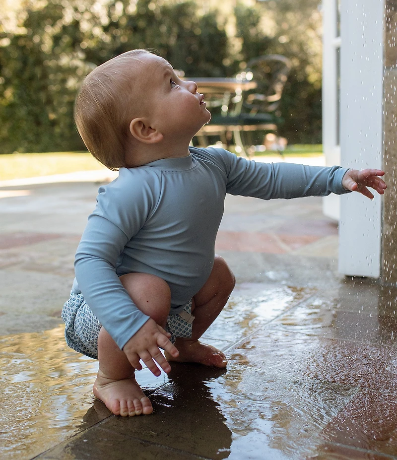 Edgehill Collection x Megan Karp Baby Boys Finn Rashguard & Printed Swim Trunks Set