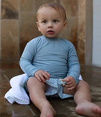 Edgehill Collection x Megan Karp Baby Boys Finn Rashguard & Printed Swim Trunks Set