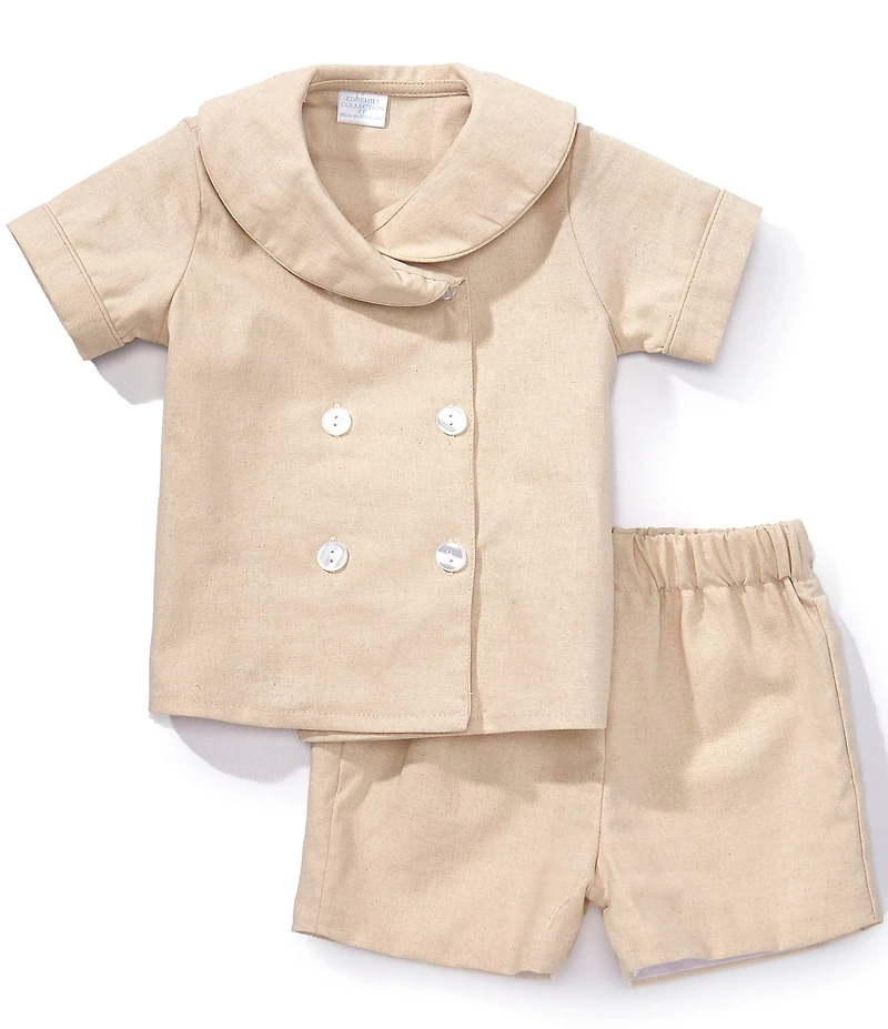 Edgehill Collection x Megan Karp Boys James Woven Sailor Top & Shorts Set