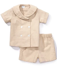 Edgehill Collection x Megan Karp Boys James Woven Sailor Top & Shorts Set