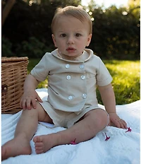 Edgehill Collection x Megan Karp Boys James Woven Sailor Top & Shorts Set