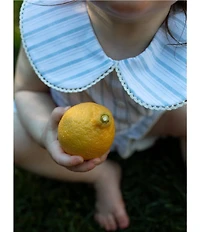 Edgehill Collection x Megan Karp Baby Girls Leigh Peter Pan Collar Sleeveless Stripe Top & Shorts Set