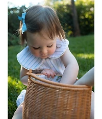 Edgehill Collection x Megan Karp Baby Girls Leigh Peter Pan Collar Sleeveless Stripe Top & Shorts Set