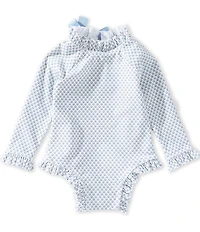 Edgehill Collection x Megan Karp Baby Girls Meredith Floral Bow Detail One-Piece Swimsuit