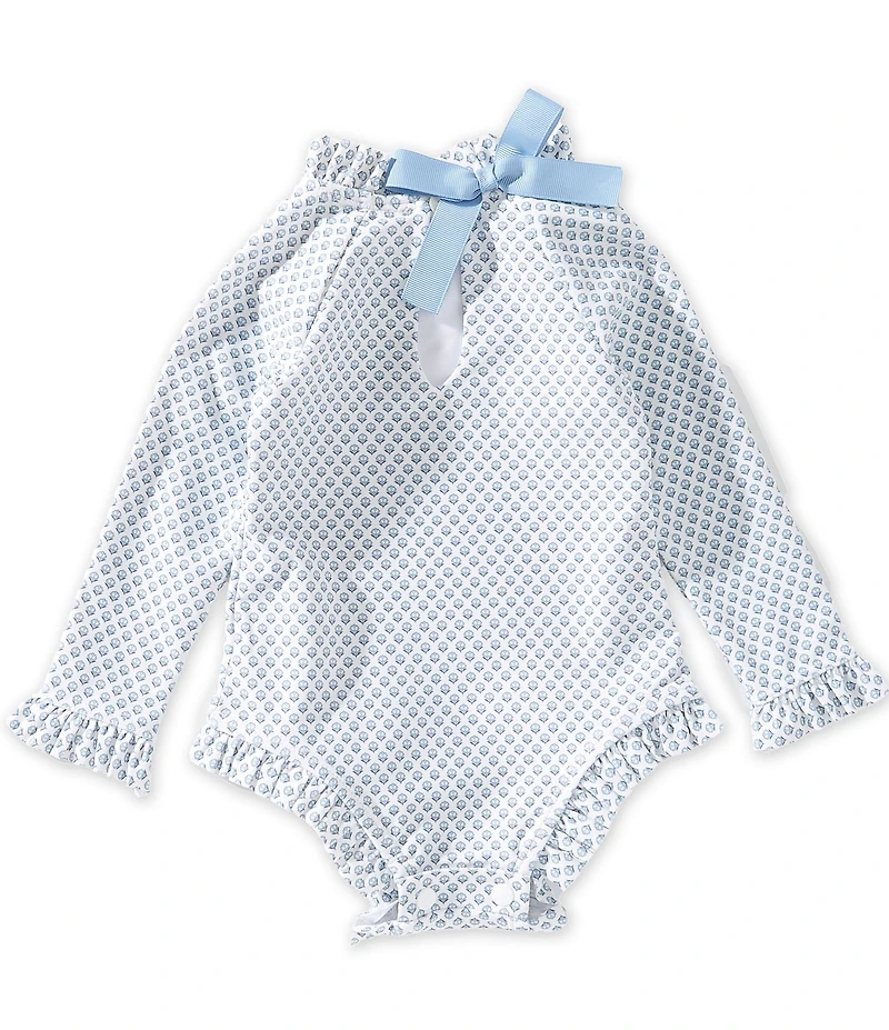 Edgehill Collection x Megan Karp Baby Girls Meredith Floral Bow Detail One-Piece Swimsuit