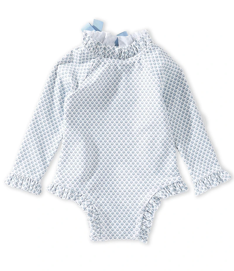 Edgehill Collection x Megan Karp Baby Girls Meredith Floral Bow Detail One-Piece Swimsuit