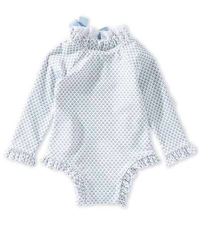 Edgehill Collection x Megan Karp Baby Girls Meredith Floral Bow Detail One-Piece Swimsuit