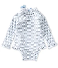 Edgehill Collection x Megan Karp Baby Girls Meredith Floral Bow Detail One-Piece Swimsuit
