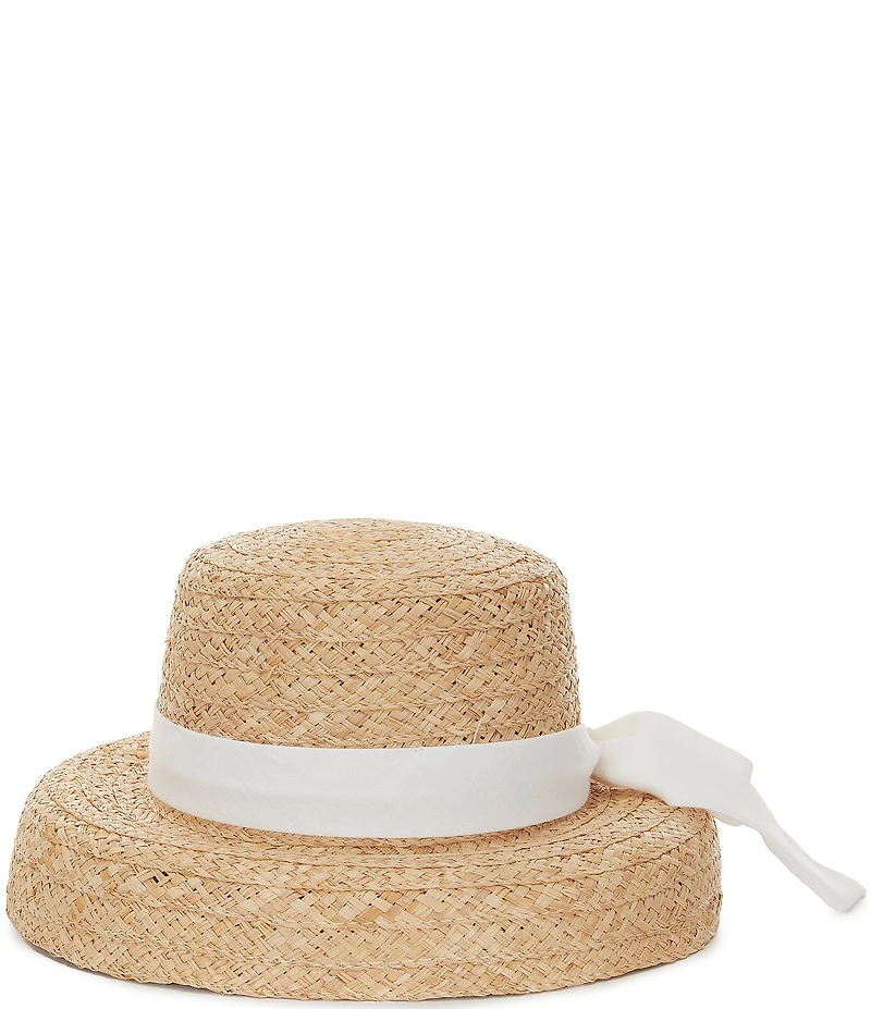 Edgehill Collection x Megan Karp Girls Alexandra Straw Bow Detail Sun Hat