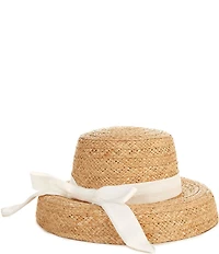 Edgehill Collection x Megan Karp Girls Alexandra Straw Bow Detail Sun Hat