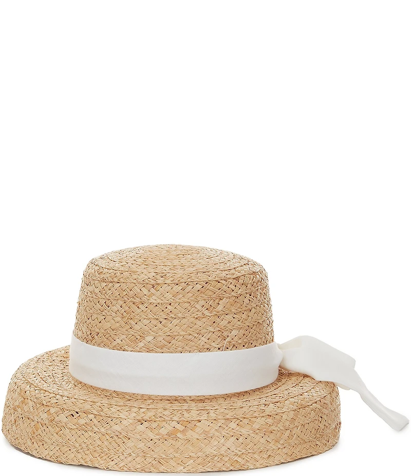 Edgehill Collection x Megan Karp Girls Alexandra Straw Bow Detail Sun Hat