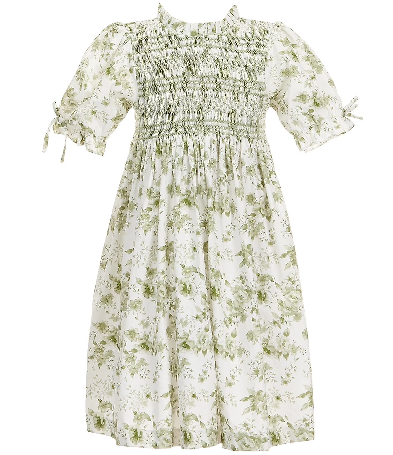 Edgehill Collection x Megan Karp Girls Kennedy Floral Bow Detail Dress