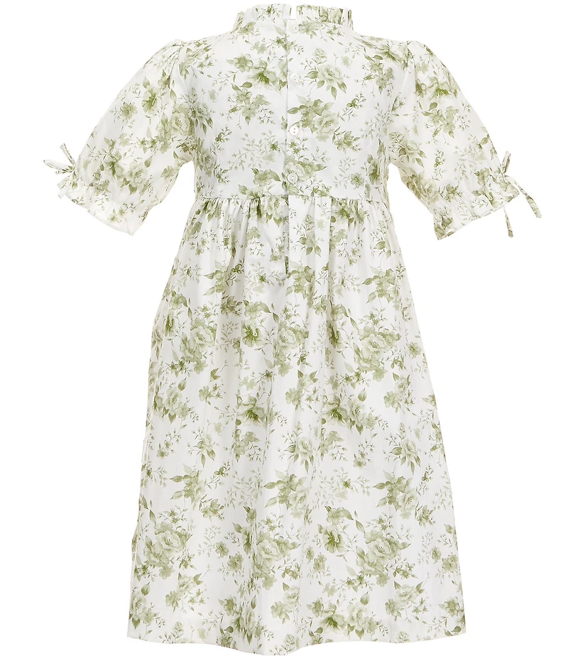 Edgehill Collection x Megan Karp Girls Kennedy Floral Bow Detail Dress