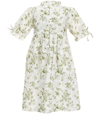 Edgehill Collection x Megan Karp Girls Kennedy Floral Bow Detail Dress