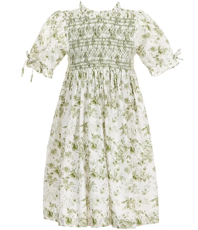 Edgehill Collection x Megan Karp Girls Kennedy Floral Bow Detail Dress