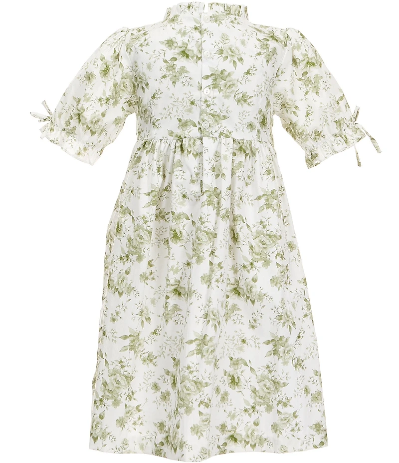 Edgehill Collection x Megan Karp Girls Kennedy Floral Bow Detail Dress