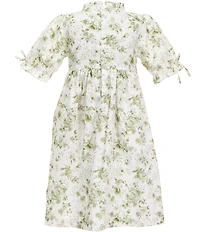 Edgehill Collection x Megan Karp Girls Kennedy Floral Bow Detail Dress