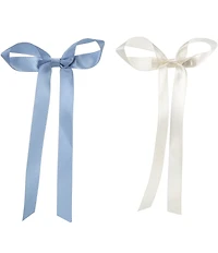 Edgehill Collection x Megan Karp Girls Tiny Satin Hair Bows 2-Pack