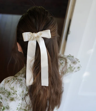 Edgehill Collection x Megan Karp Girls Tiny Satin Hair Bows 2-Pack