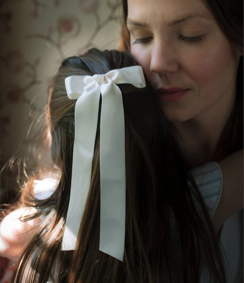 Edgehill Collection x Megan Karp Girls Tiny Satin Hair Bows 2-Pack