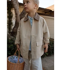 Edgehill Collection x Megan Karp Kids Wren Point Collar Pocket Detail Barn Jacket