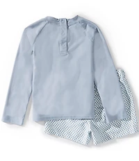 Edgehill Collection x Megan Karp Little Boys Finn Rashguard & Floral Swim Trunks Set