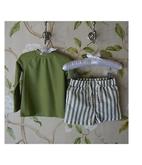 Edgehill Collection x Megan Karp Little Boys Leo Rashguard & Stripe Swim Trunks Set