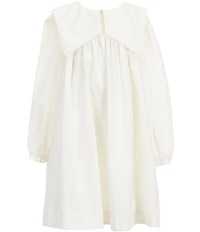 Edgehill Collection x Megan Karp Girls Quinn Embroidered Detail Sailor Long Sleeve Dress