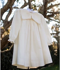 Edgehill Collection x Megan Karp Girls Quinn Embroidered Detail Sailor Long Sleeve Dress