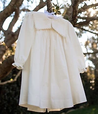 Edgehill Collection x Megan Karp Girls Quinn Embroidered Detail Sailor Long Sleeve Dress