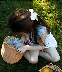 Edgehill Collection x Megan Karp Little Girls Leigh Peter Pan Collar Sleeveless Stripe Top & Shorts Set