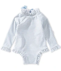 Edgehill Collection x Megan Karp Little Girls Meredith Floral Bow Detail One Piece Swimsuit