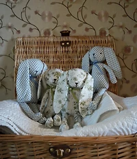 Edgehill Collection x Megan Karp Peter Floral Bunny Plush Toy