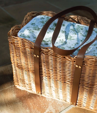 Edgehill Collection x Megan Karp Wicker Floral Insulated Cooler Tote